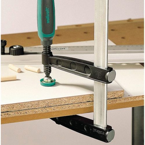 Стяга винтова Wolfcraft с метални челюсти 80х450 мм, SZ 105WLF152.SZ