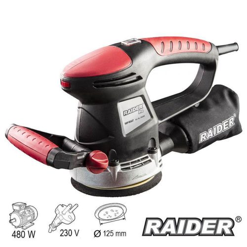 Ексцентършлайф Електрически Raider RDP-RSA07 Black edition, 480 W, 125 мм