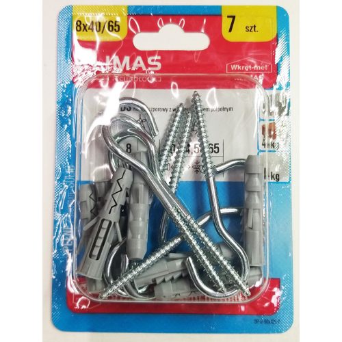 ДЮБЕЛ ЗА БЕТОН+С-КУКА 8х40/WM/BS-8 19142840-1