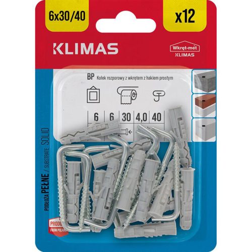 ДЮБЕЛ ЗА БЕТОН+L-КУКА 6х30/WM/BP-6 19152630-1