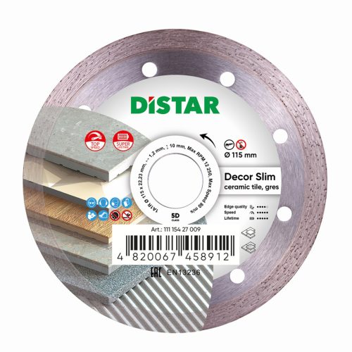 Диамантен Диск 1A 1R Ф115X1.1/0.8X8X22.23MM DISTAR ESTHETE 11115421009