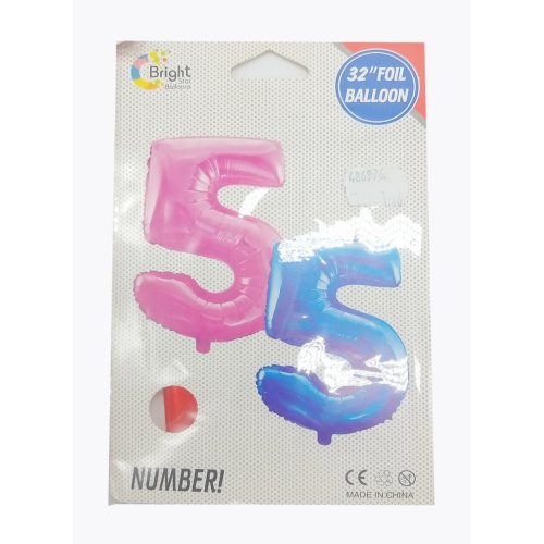 Фолиев балон цифра 8, червен