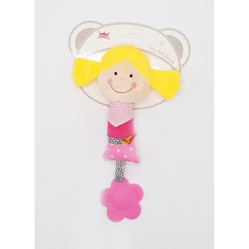 Бебешка кукла държалка 2 цвята 18 см 090637