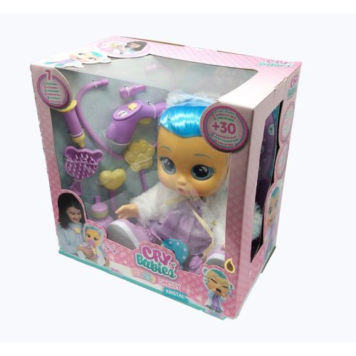 Плачеща кукла IMC Toys CRYBABIES Болно бебе Kristal със сълзи 904125