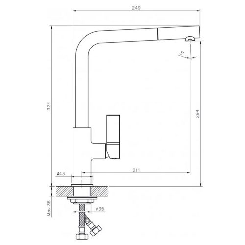 Кухненски Смесител Kitchen Line 718650 Пясък