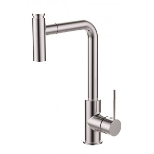 Смесител Inter Ceramic Kitchen Line ICF 7163228, Кухненски, Стоящ, Висок чучур, Едноръкохватков, С изтеглящ чучур