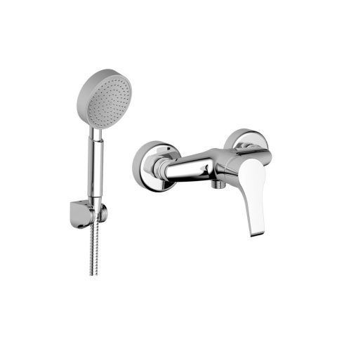 Стенен смесител за душ с аксесоари Helios-N Fayans