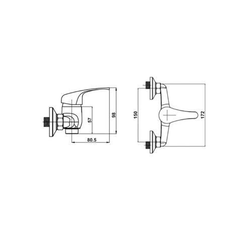 Стенен смесител за душ Crystal Forma Vita
