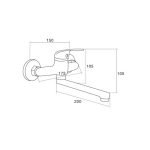 Стенен смесител за кухня s чучур Forma Vita Crystal 80016А 1 0000015777.jpg