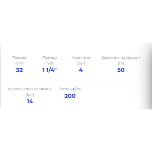 Хидростаб двуслойни pvc плоски маркучи зелен 4 бара ф32мм, 50м l204n03250