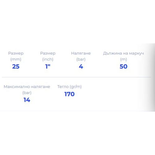 Стабил двуслойни pvc плоски маркучи зелен 4 бара ф25мм, 50м l204n02550
