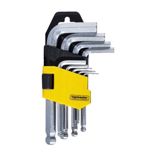 Шестограми за работа под ъгъл к-т 9бр 1.5-10mm къси CR-V Topmaster Professional TMP 390119