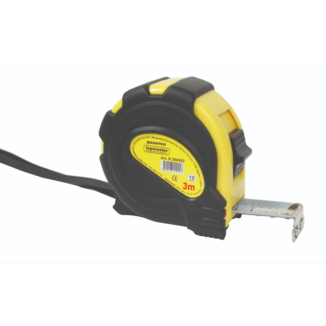 0000017816.jpg Ролетка с магнит. накр. 19mm х 3.0m Topmaster Professional ТМP 260502