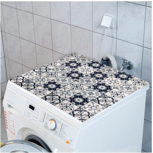 Постелка над пералня плочки антик синьо 60х60 см