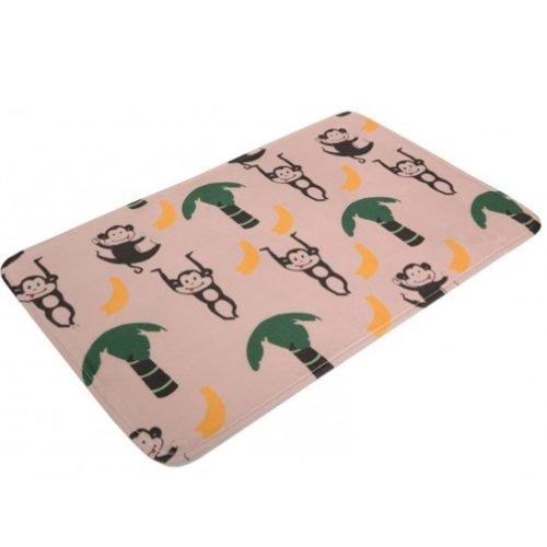 Постелка за баня Inter Ceramic ICSC 200 ICSC MONKEY, 50 x 80 см, Полиестер, С мемори пяна, С мотиви, Цвят бежов