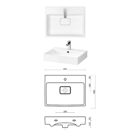 Долен шкаф за баня Хюстън 2