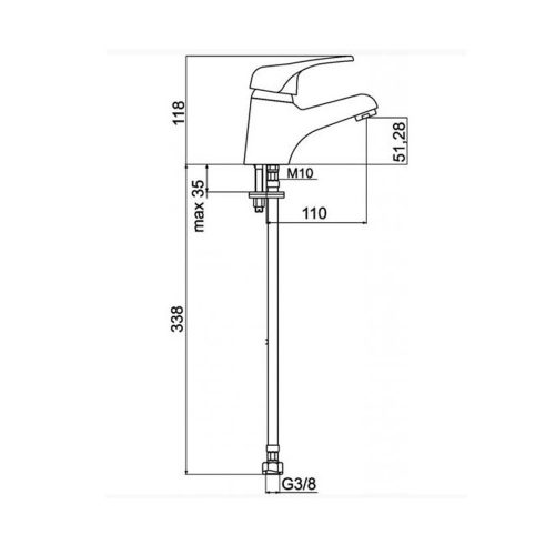 Форма вита модена смесител стоящ за умивалник