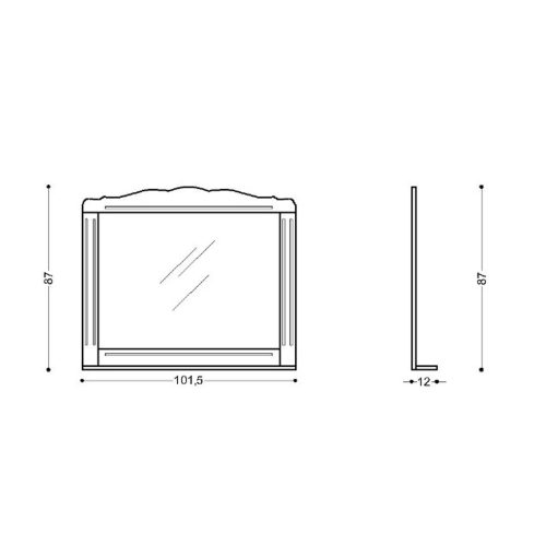 Мебели Висота Шкаф За Баня Горен Ред  Диана 100