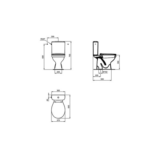 Моноблок долно оттичане Видима W835801