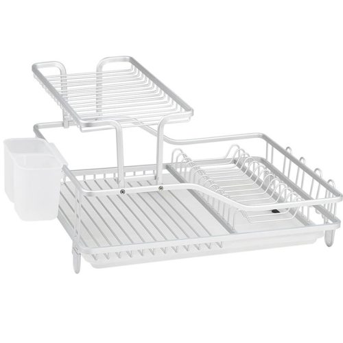 Сушилник за съдове 2 нива Luigi Ferrero FR-5535AL-T 55.5x35.2x27.3cm, алуминий, прозрачна табла