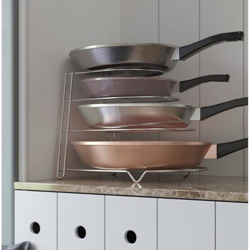 Стойка за тигани 4 нива Хром И103143