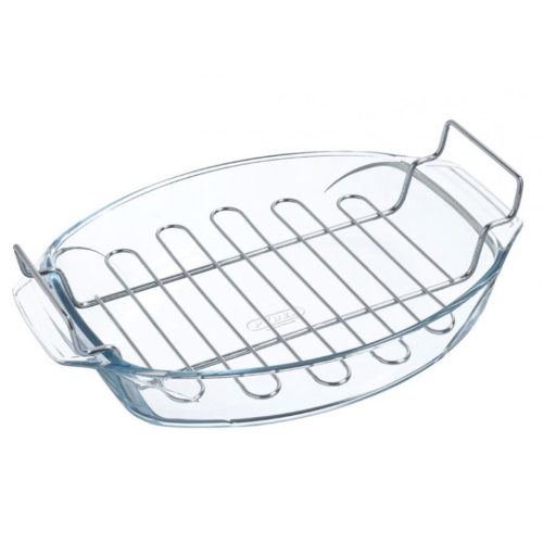 Тава овал с дръжки и грил - 39x27x9см - 4л - PYREX - IRRESISTIBLE