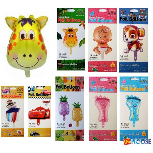 Балон детски 1 брой различни форми целофан