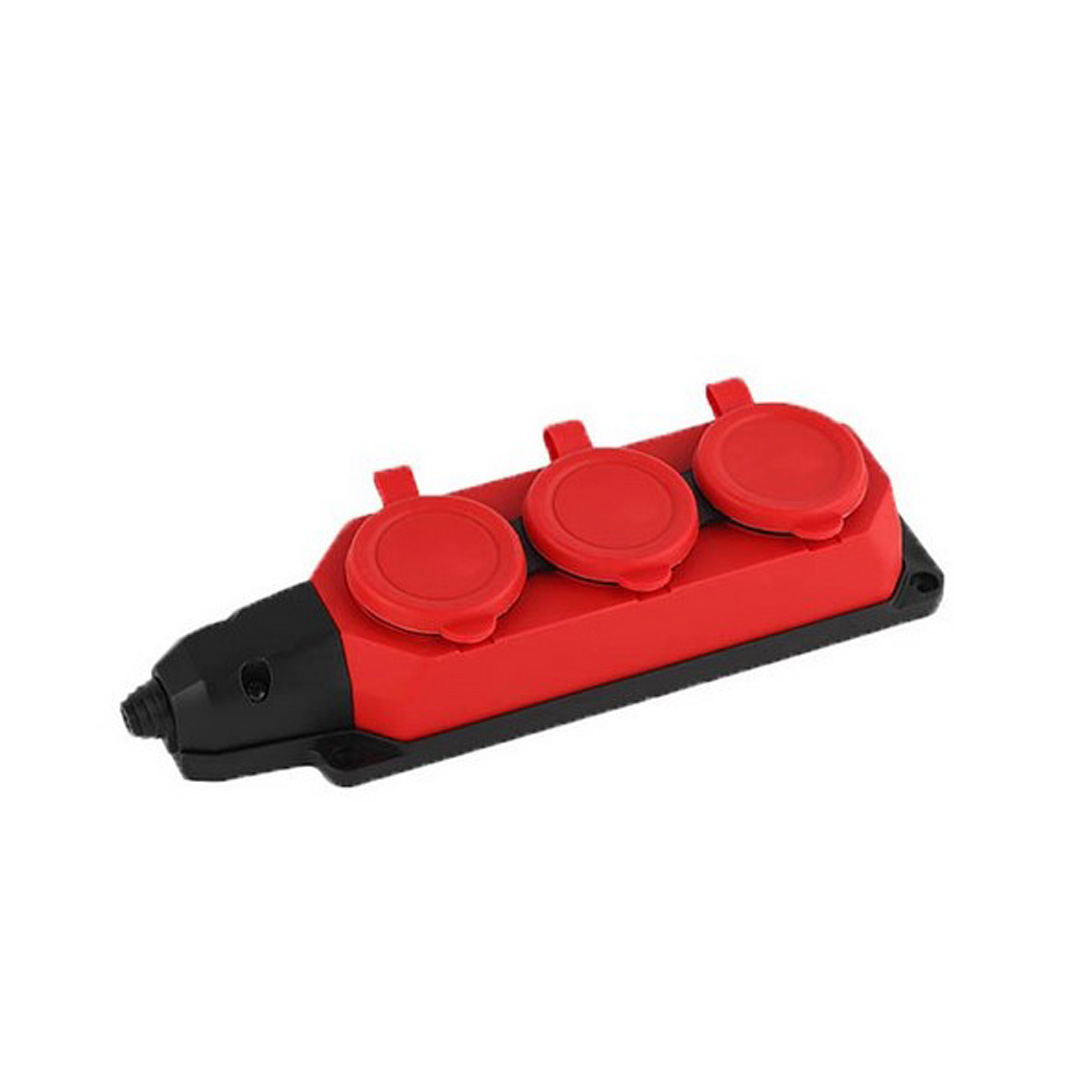 0000020120.jpg Разклонител без кабел 3 гнезда-червен/ 8006680