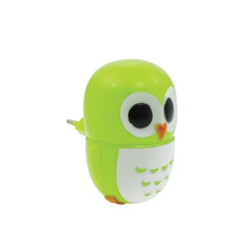 НОЩНА ЛАМПА ВИТО БУХАЛ VT/OWL/4xRLED/GRN/220V/EU.PLG/ 332385 5200690