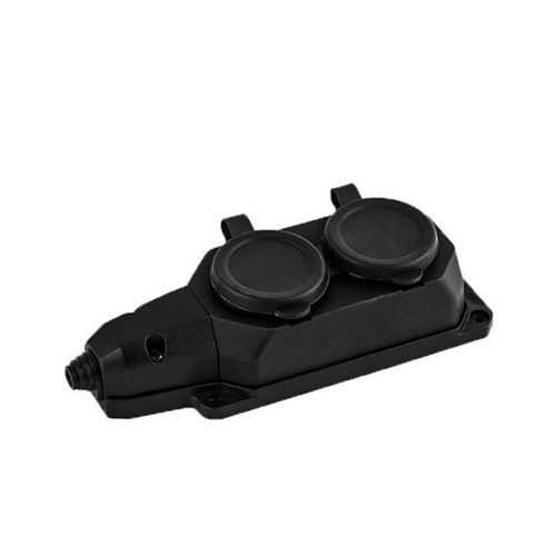 Разклонител без кабел 2 гнезда-черен/ 8006650