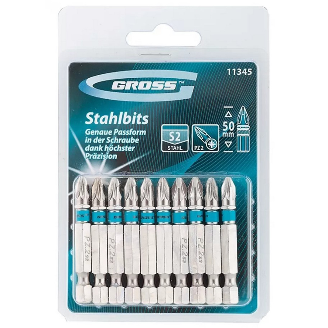 0000020681.jpg БИТОВЕ РZ2х50ММ 10БР GROSS 11345 К-Т