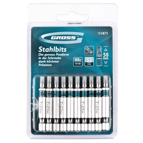 БИТОВЕ TORX 25X50 S2 КОМПЛЕКТ GROSS 11471