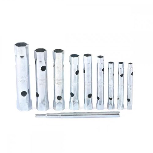 Комплект ключове глухи, цилиндрични, 6-22mm, 8бр, поцинковани, с върток, SPARTA 137525