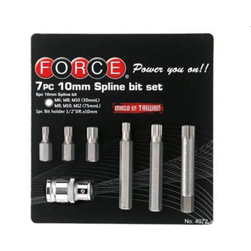 Накрайници 10мм. M6-M12 к-т 7 части | FORCE Tools JN99022