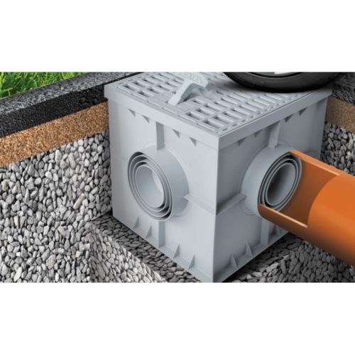 Капак за универсална шахта 300/300 черен