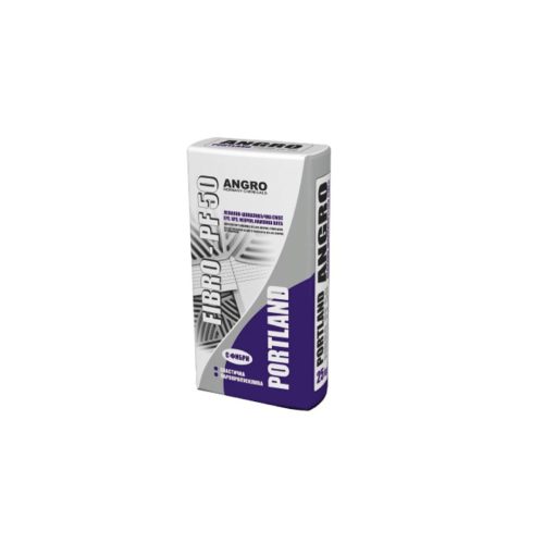 Лепило и шпакловка с фибри 25КГ АНГРО ПОРТЛАНД BG-PF50 СИВО /48бр/палет