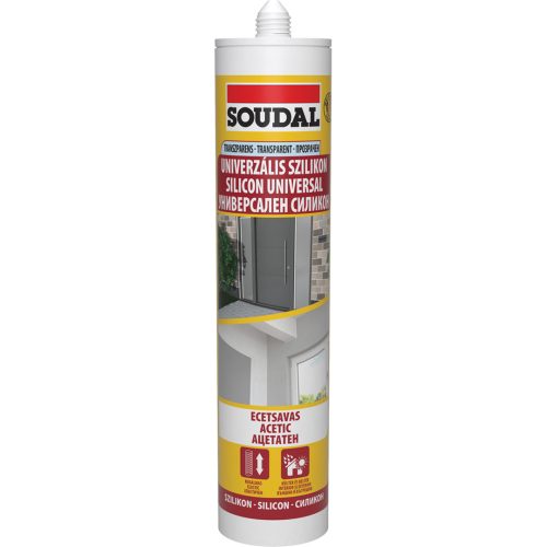 Универсален силикон SOUDAL, 280 ml, прозрачен