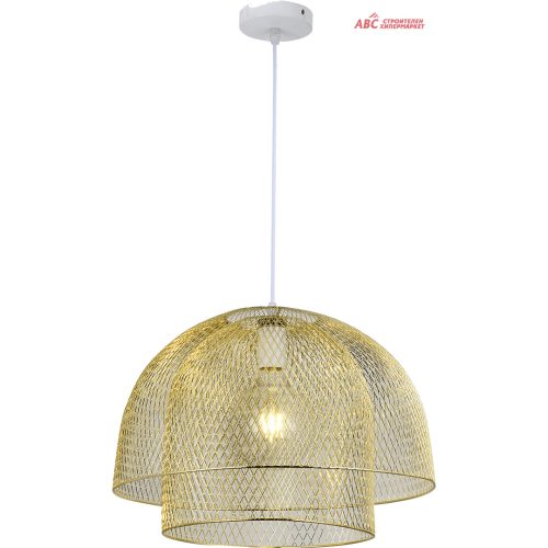 Осветително Тяло Абажур - GAUSS GS-619882 46x46x35см 1ХЕ27 МРЕЖА ЗЛАТО