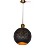 Осветително Тяло Абажур - GAUSS GS-619836 21x21x19см 1ХЕ27 СФЕРА ЧЕРНО+МЕД 1 0000023199.jpg