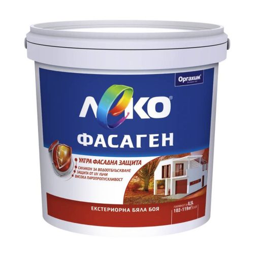 Боя фасадна Леко Фасаген Ултра, бяла - 8.5л Фасаген Ултра ОРГАХИМ Леко 21-100512