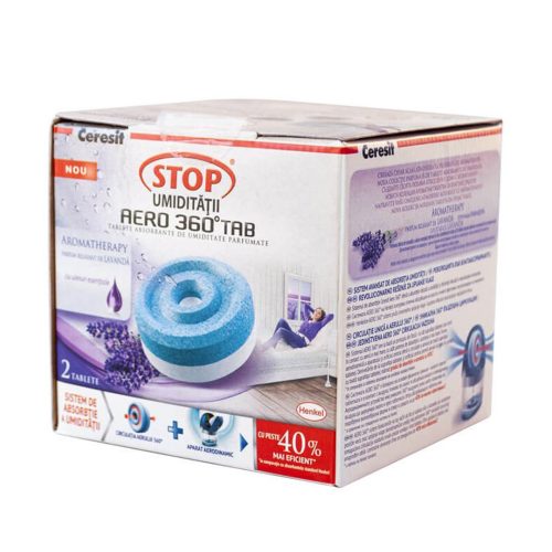 Таблетки за влагоабсорбатор Ceresit AERO 360° Stop влага - лавандула 2 х 450г
