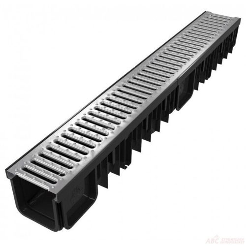 Канал 130/90 с неръждаема решетка xdrain 1м