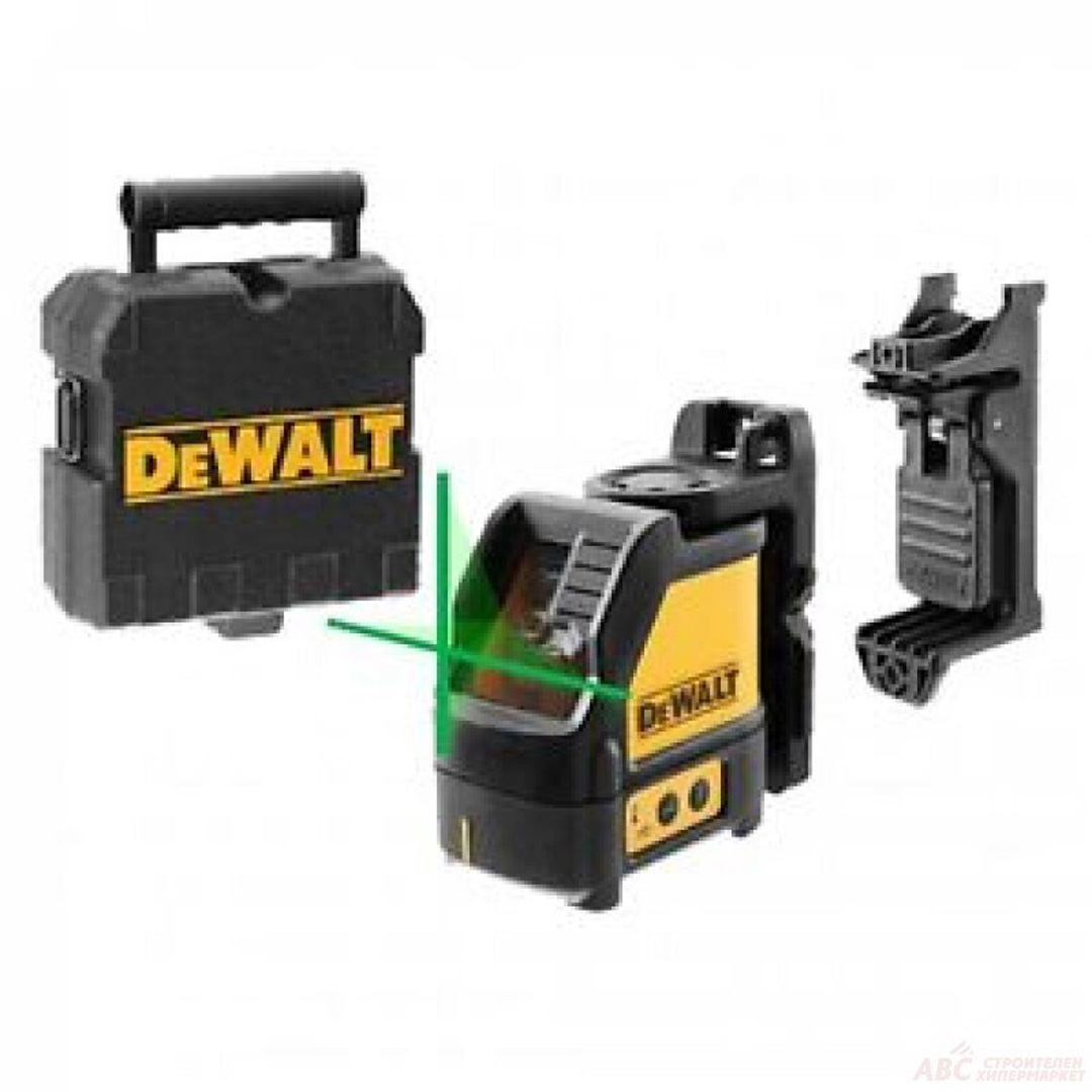 0000023954.jpg Линеен лазерен нивелир DeWALT с 2 лъча 30 м, 100 м, 0.3 мм/м, DW088CG