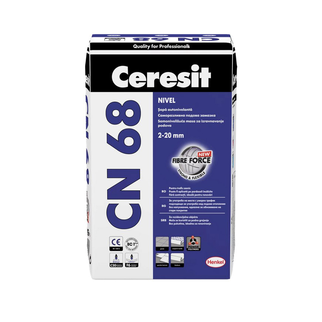 0000024212.jpg Саморазливна изравняваща замазка CERESIT CN 68 - 25кг.