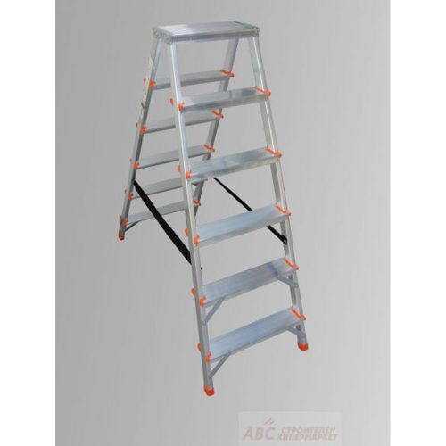 Двустранна алуминиева стълба 2х6 205 Арон al-вss 6