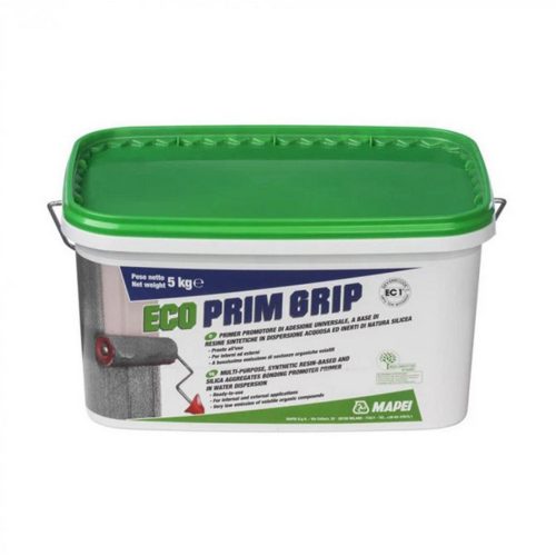 Грунд контактен с песъчинки Mapei за плочки и мазилки 5 кг, сив, Eco Prim Grip Plus