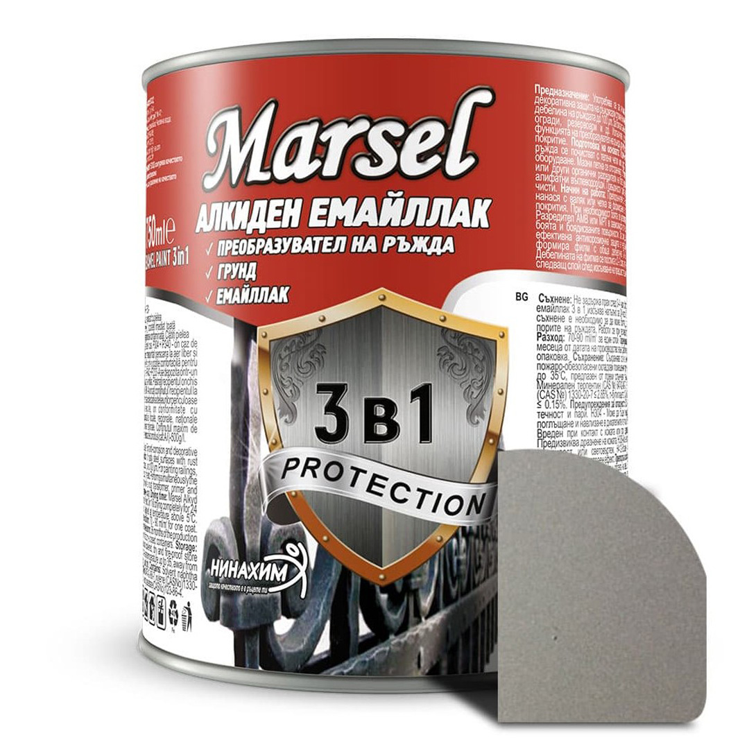 0000024704.jpg Алкиден грунд оксидно червен цвят Si Belle 0.900КГ