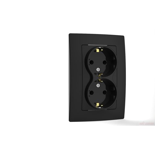 КОНТАКТ ДВОЕН ЗАЗЕМЕН ЦВ.ЧЕРЕН 32111082 ELM32054082 ЛИЛИУМ НАТ.КАРЕ