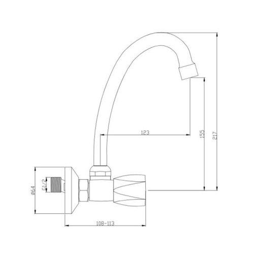 Двуръкохватков смесител за кухня Cascada Eco L