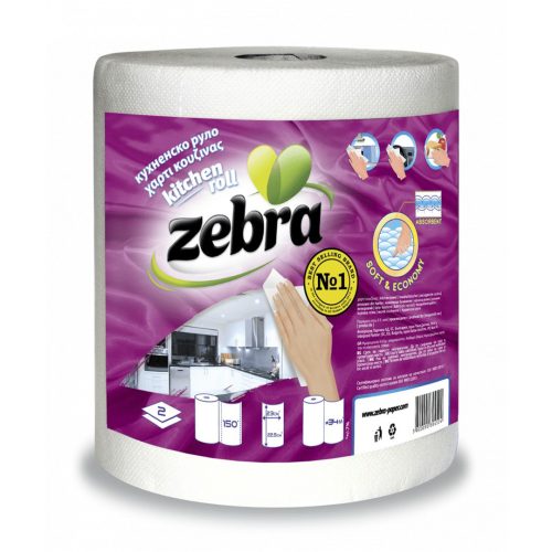 Кухненска ролка Zebra Economy двупластова 1бр 150 къса